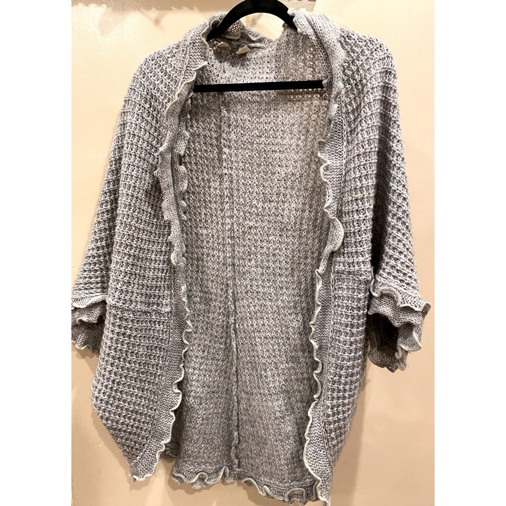 ❄️☀️🌞 Anthro Moth Ruffle Cardigan/Sweater